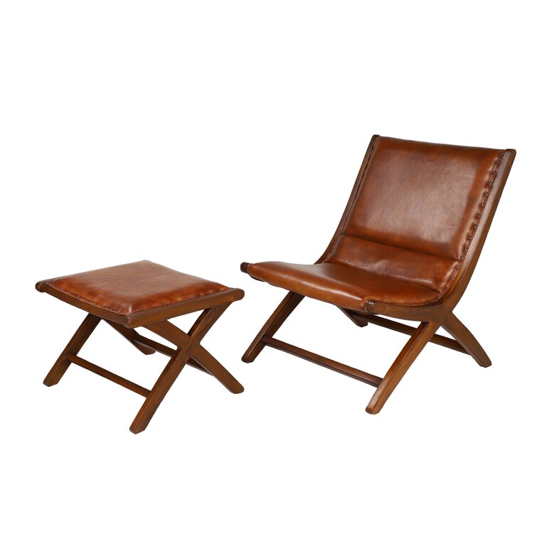 Leather on sale folding chair